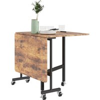 Homcom Drop Leaf Kitchen Table - Space-saving, Mobile, Extendable To Seat 6