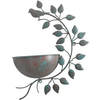 Msl 42cm Green Metal Garden Planter