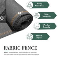 Anthracite Fabric Fence 230gsm - 1m X 10m