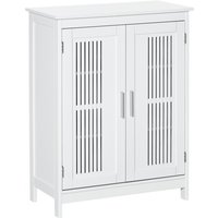 Kleankin Freestanding Mdf Bathroom Cabinet With Storage - White