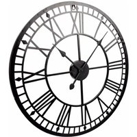 60cm Double Edge Wall Clock - Large Modern Metal Statement Piece