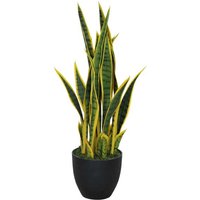 Leaf 70cm Artificial Sansevieria Plant With Pot - Realistic, Low Maintenance