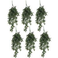 Leaf Artificial Peperomia Hanging Plant Set - 68cm, Uv & Fire Resistant (pack Of 6)