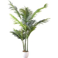 Leaf 160cm Artificial Palm Tree With 15 Realistic Leaves - White Pot