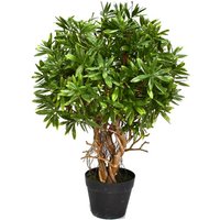 Leaf 45cm Fire Retardant Realistic Ficus Topiary Ball Plant - Green