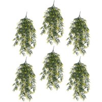 Leaf Artificial Hanging Variegated Plant - 76cm (pack Of 6) Uv & Fire Resistant