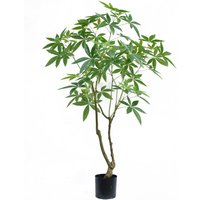 Leaf 150cm Artificial Money Tree Pachira Braided Trunk Faux Plant