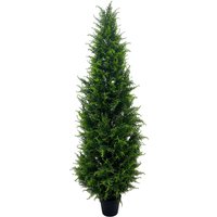 Leaf Uv Resistant Cypress Cedar Topiary Tree - 150cm Outdoor Artificial Plant