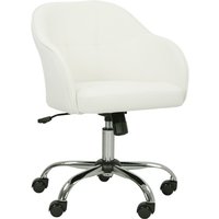 Homcom Velvet Vanity Chair - Adjustable Height 46-56cm, With Wheels