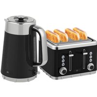 Homcom 1.7l Kettle & 4-slice Toaster Set - Black