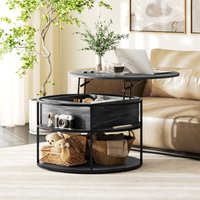 Natural Rattan Coffee Table - Bohemian Woven Texture
