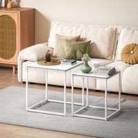 Rattan Coffee Table - Natural Woven Bamboo, Lightweight, Versatile Lounge Table