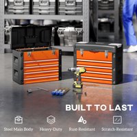 Sturdy Tool Box With Ample Storage & Portable Handle - Ideal For Hand Tools & Hardware