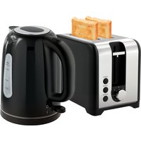 Homcom Black 1.7l Kettle & 2-slice Toaster Set