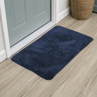 Vinsani Plush Bath Mat - Navy, 50x80cm