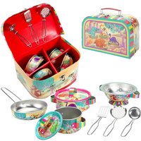 Soka Play Imagine Learn Dinosaur Kitchenware Set For Kids - Durable & Safe Toy Utensils