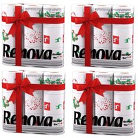 Renova 2-ply Christmas Print Toilet Tissue Paper 36 Rolls - White