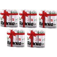 Renova 2-ply Christmas Print Toilet Tissue Paper 45 Rolls - White