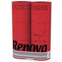 Renova 3-ply Soft Red Toilet Tissue Paper Rolls - 6 Pack