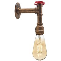 Ledsone Vintage Industrial Metal Wall Lamp - Rust Effect, E27 Bulb Holder