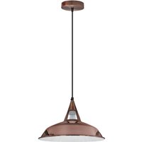 Industrial Retro Copper Metal Ceiling Pendant Light - 95cm Adjustable Cable, E27 Holder