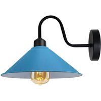 Metal Cone Wall Light - E27 Bulb Holder, Dimmable, 22cm Wide X 10cm High Shade, 10cm Rose