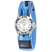 Ravel Blue Nylon Velcro Strap Children's Trainers - 120cm