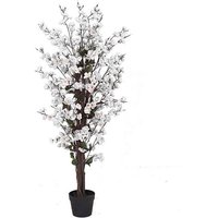 Leaf 120cm Artificial White Blossom Tree