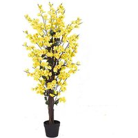 Leaf 120cm Artificial Yellow Blossom Tree - Lifelike, Low Maintenance, Indoor/outdoor