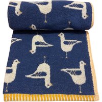 Bellissimo Home Seagull Turkish Cotton Jacquard Hand Towel - Navy