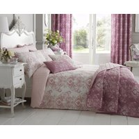 Bellissimo Home Cotton-rich Toile Duvet Cover Set - King Size, Pink, 200 Thread Count