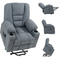 Homcom Electric Riser And Recliner Chair With Remote - Grey