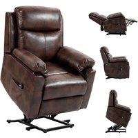 Homcom Electric Power Lift Recliner Chair With Footrest - Dark Brown
