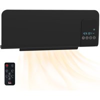 Homcom 2000w Ceramic Wall Mounted Heater With Remote - Black