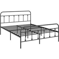 Homcom Metal Platform Bed Frame With Underbed Storage - Black, 150cm X 200cm