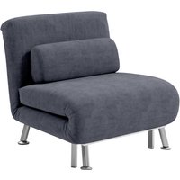 Homcom Folding Sleeper Chair Bed - Charcoal Grey, 150kg Capacity
