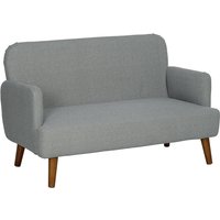 Homcom Velvet 2 Seater Sofa With 21cm Thick Padding - Grey