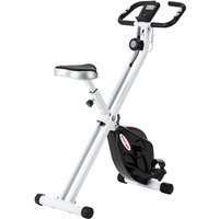 Sportnow Folding Exercise Bike With 8 Resistance Levels & Lcd Monitor - Black/white