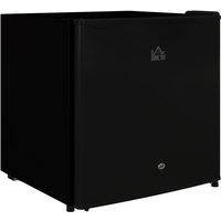 Homcom 46l Countertop Refrigerator - Black, Compact Mini Fridge With Lock, 0-8℃ Adjustable Temperature