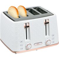Homcom Honeycomb Four-slice Toaster - 7 Browning Levels, 1600w, White