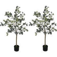 Homcom 2 Pack Artificial Eucalyptus Trees - 120cm