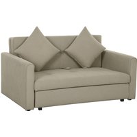 Homcom Steel Wood Mdf Loveseat Sofa Bed With 130 X 67.5cm Storage - Grey