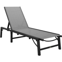 Outsunny Texteline Mesh Folding Recliner Lounger - 5 Recline Positions, Foldable, Breathable