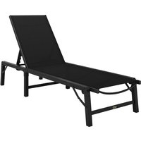 Outsunny Texteline Recliner Garden Chair - 5 Recline Positions, Breathable, Lightweight, Durable