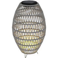 Outsunny Rattan Solar Garden Lantern - Grey, Auto On/off, 6 Lumens
