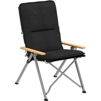 Outsunny Padded Camp Chair High Back Folding Recliner With Carry Bag Black