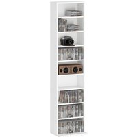 Homcom Particle Board Cd/dvd Storage Tower - 260 Cds / 120 Dvds - White
