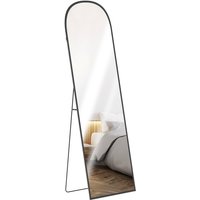 Homcom Aluminium Alloy Full Length Mirror - Black, Lean Or Wall Mount