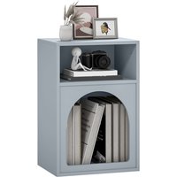 Homcom Grey Arch Design Bedside Table Cabinet - Dual Compartments