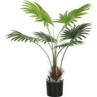Homcom Artificial Palm Tree With Peva Leaves & Coconut Coir For Home Office Decor
